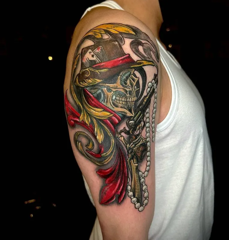 컬러풀 뉴스쿨 해골 — 모자 쓴 스컬의 화려한 변신