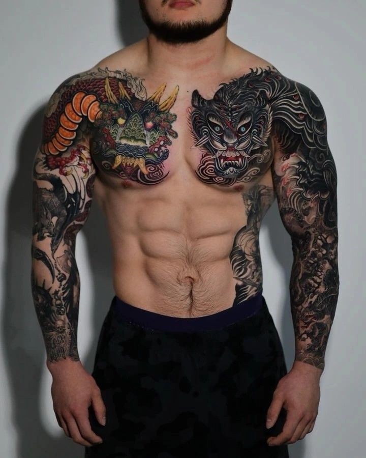 양팔 이레즈미 타투: 레몬의 예술적 조화