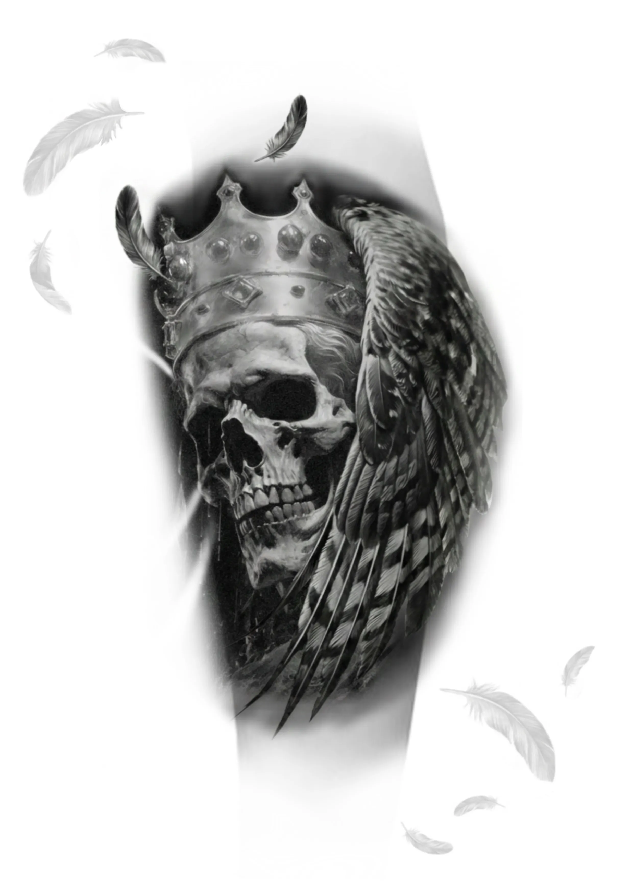 치카노 스타일 타투: 왕관과 날개 디자인의 의미