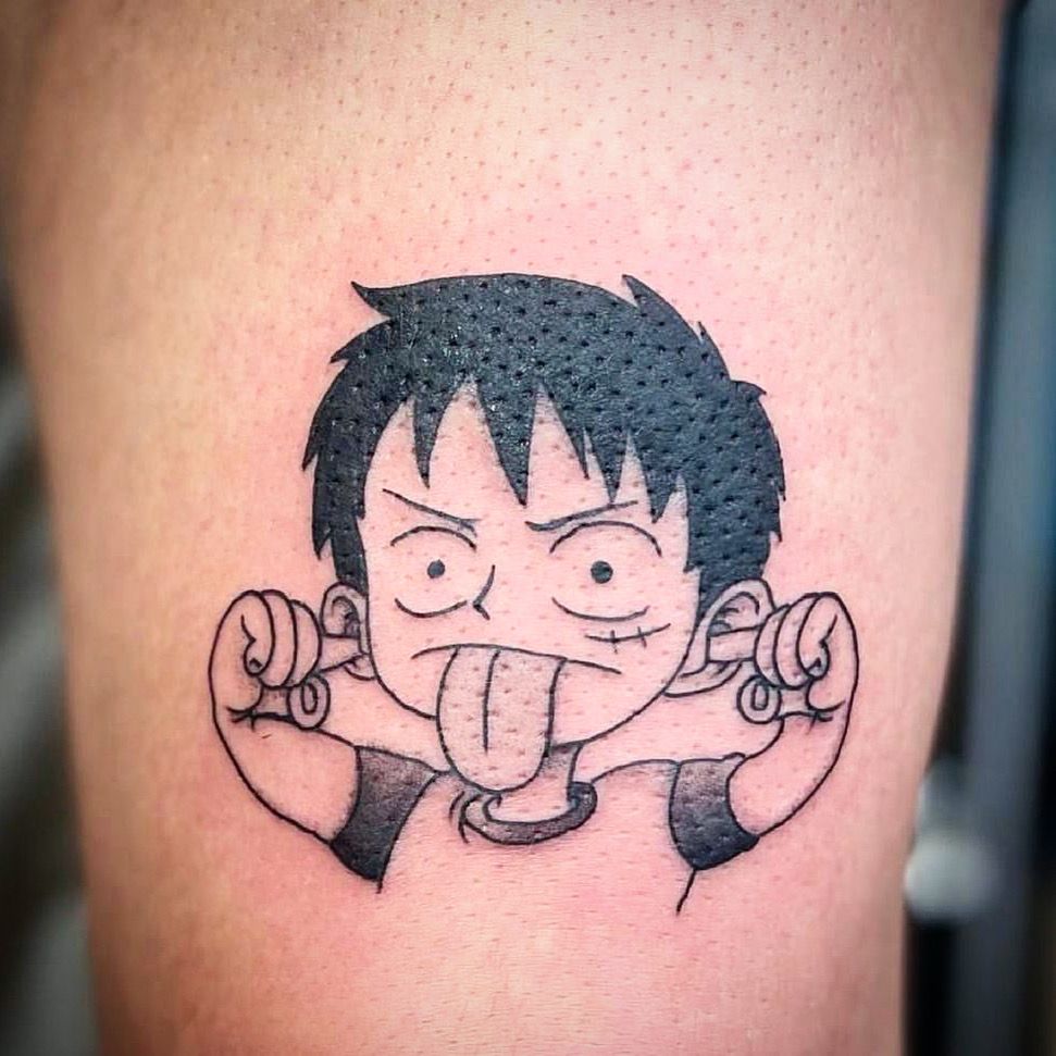 라인워크 원피스 루피 타투: 팔에 담긴 모험의 상징