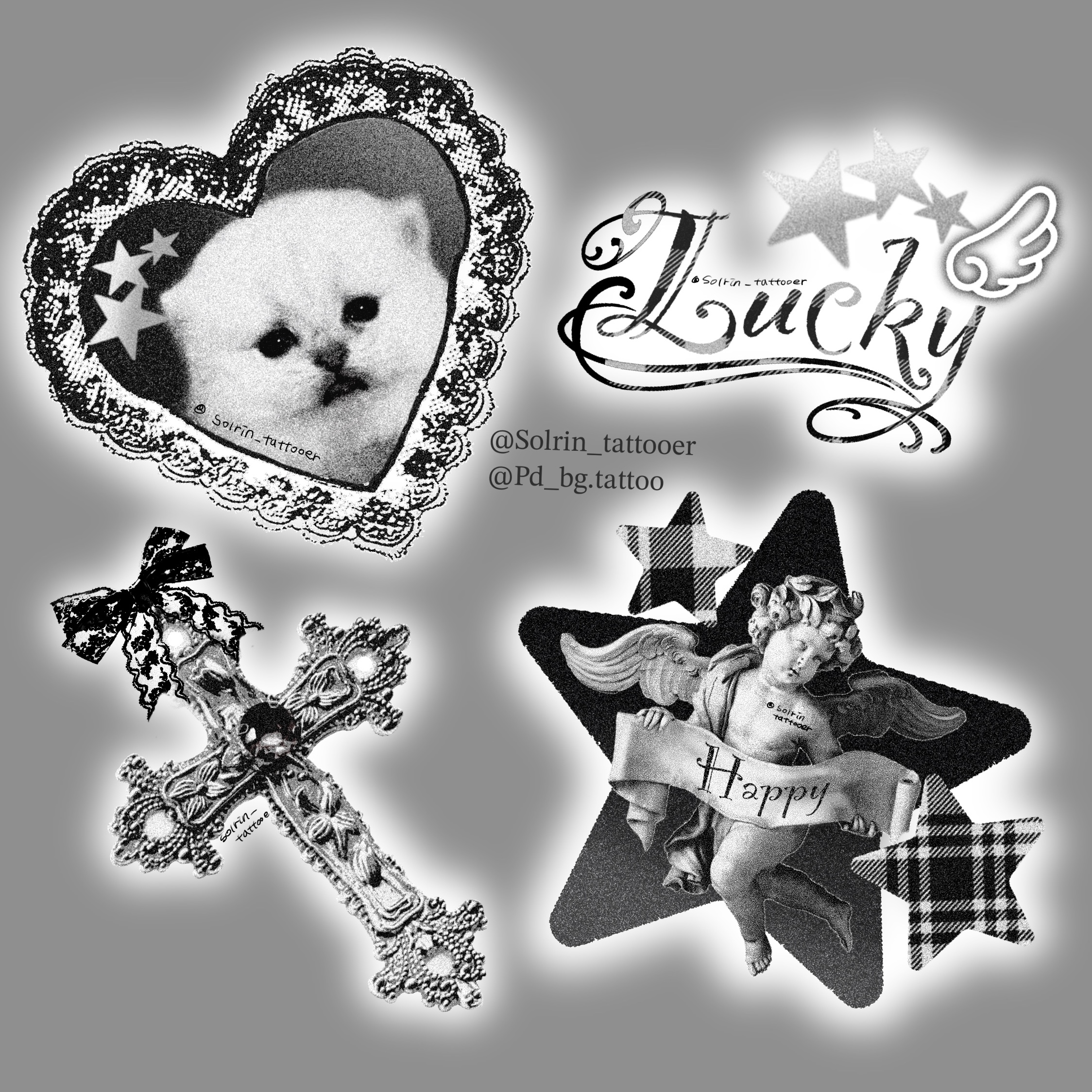 블랙워크 일러스트 타투: 빈티지 매력