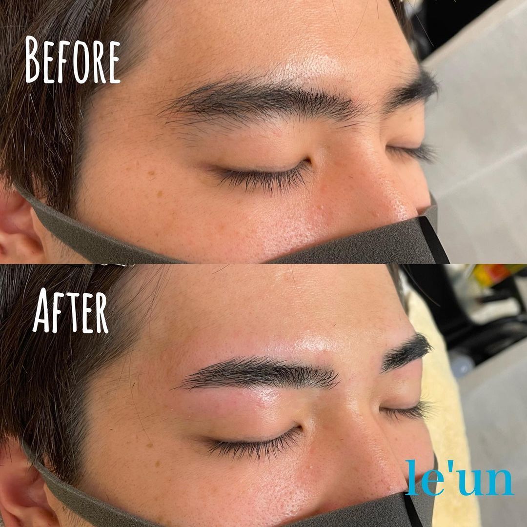 자연스러운 남자 눈썹 타투 - 과하지 않게 또렷해지는 눈썹