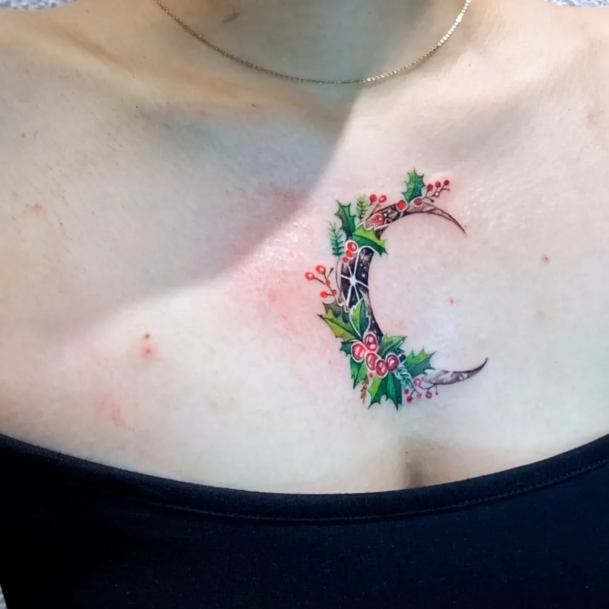 수채화 타투 '나의 달' - 공율 작가의 작품