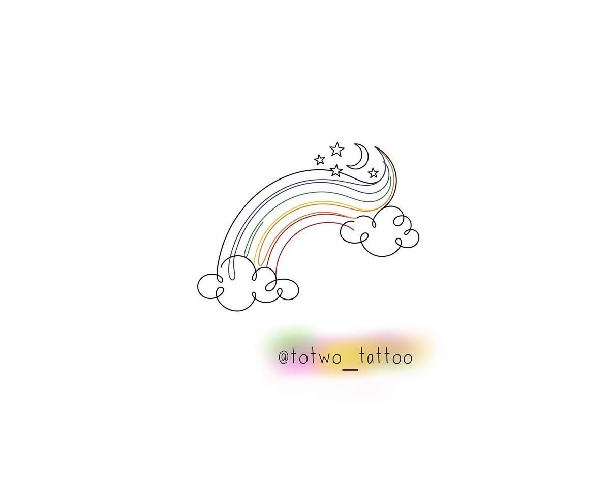 서울 마포구의 무지개 타투, totwo_tattoo의 미니타투 매력