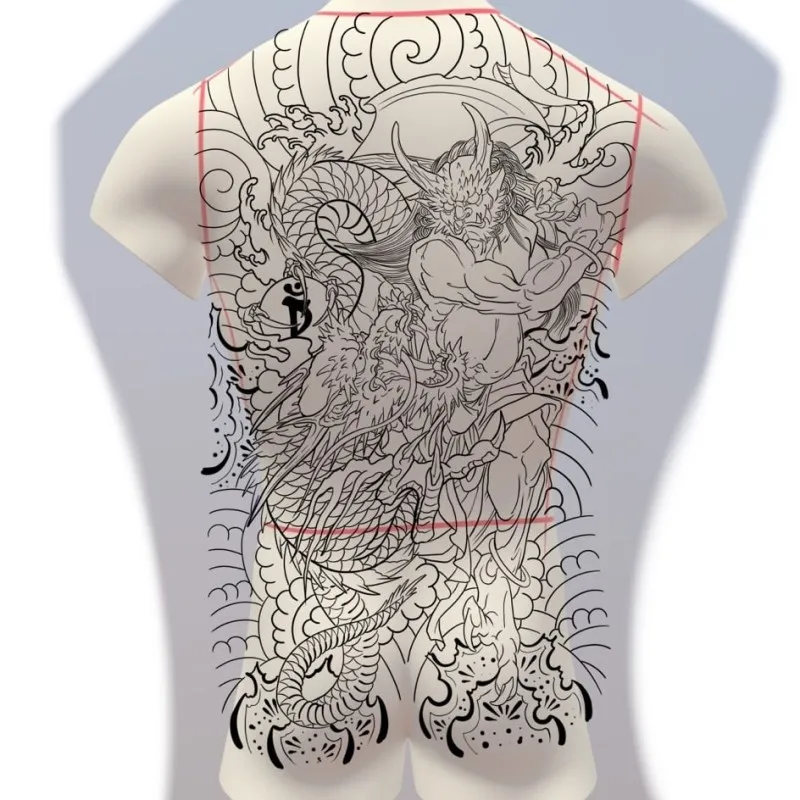 한야와 용이 지배하는 등판, 이레즈미 도안의 웅장함