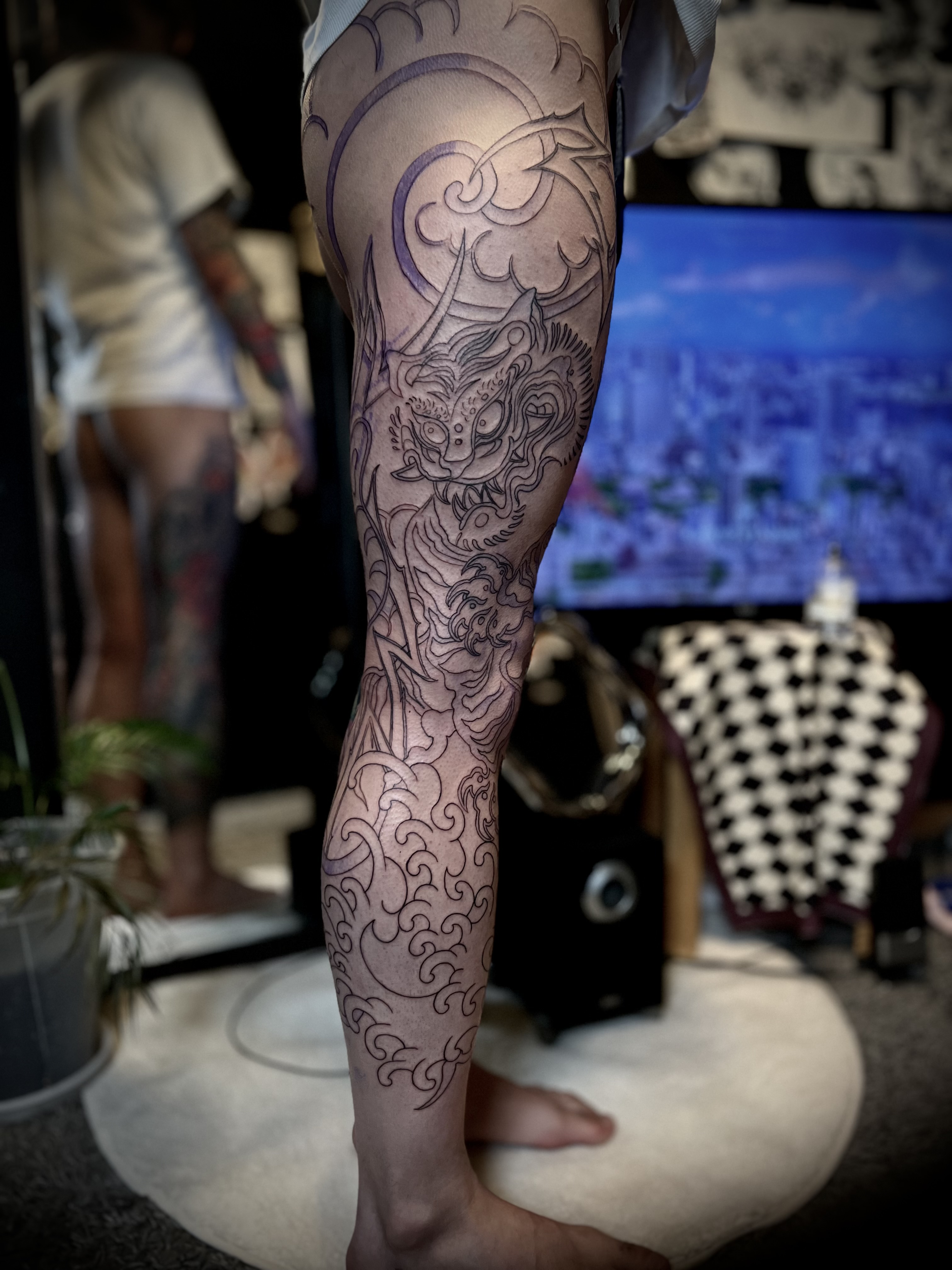 묘당타투 호랑이 긴다리 타투 스타일 분석