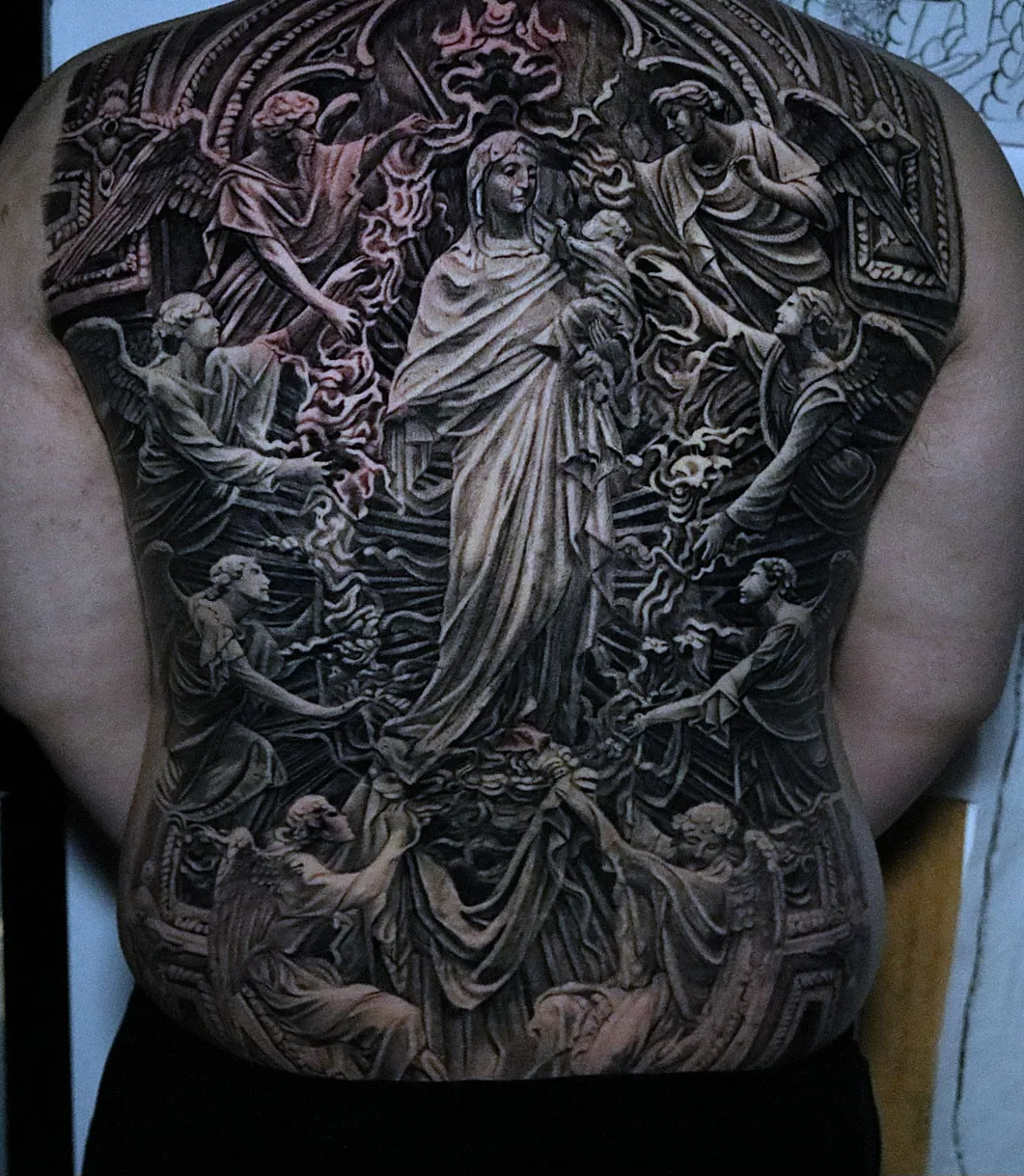 구월동 리얼리스틱 등 블랙엔그레이 타투 작품 분석