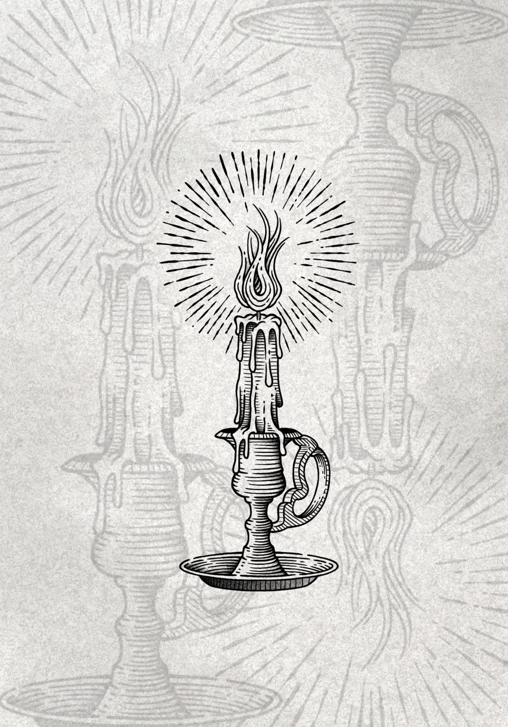 빈티지 촛대 — 올드스쿨 감성의 일러스트 도안