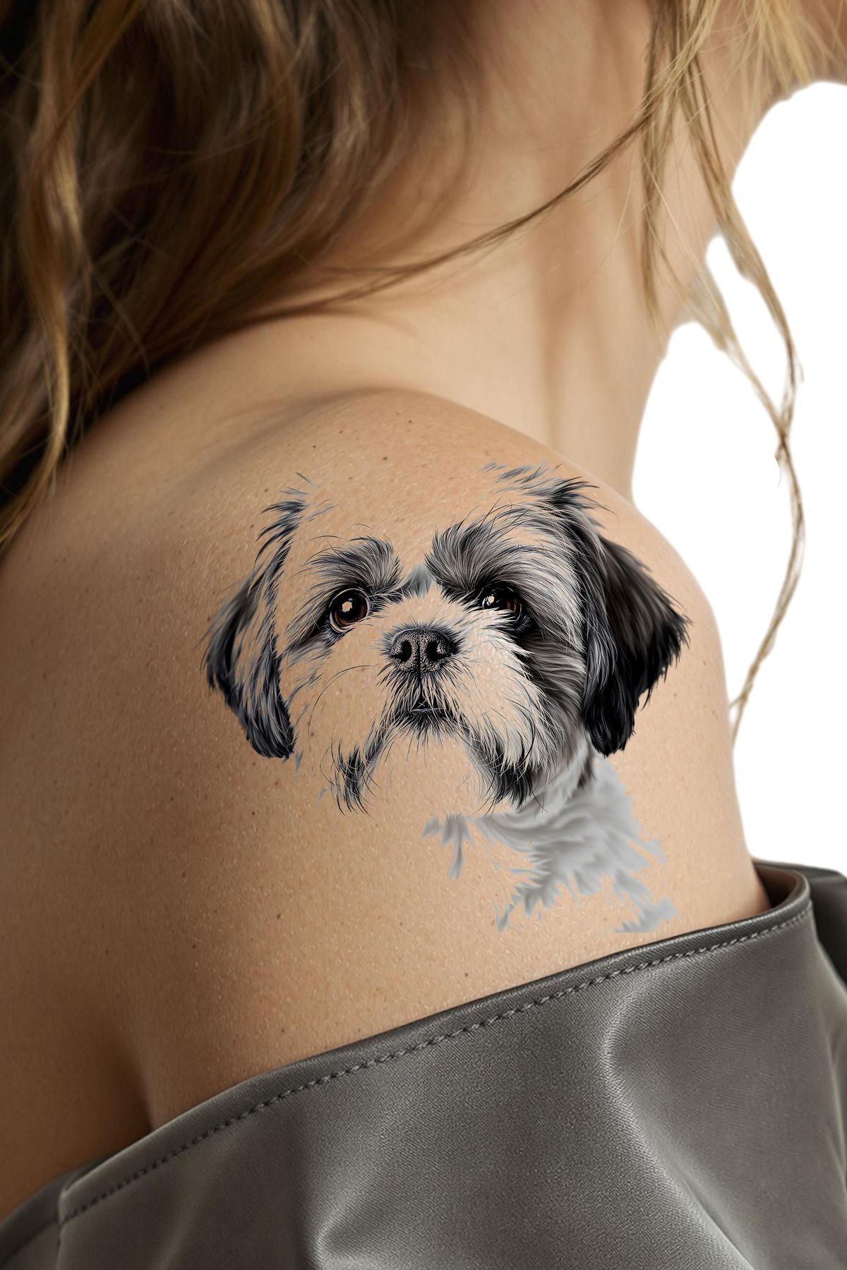 반려견 리얼리즘 타투: 어깨에 새긴 사랑