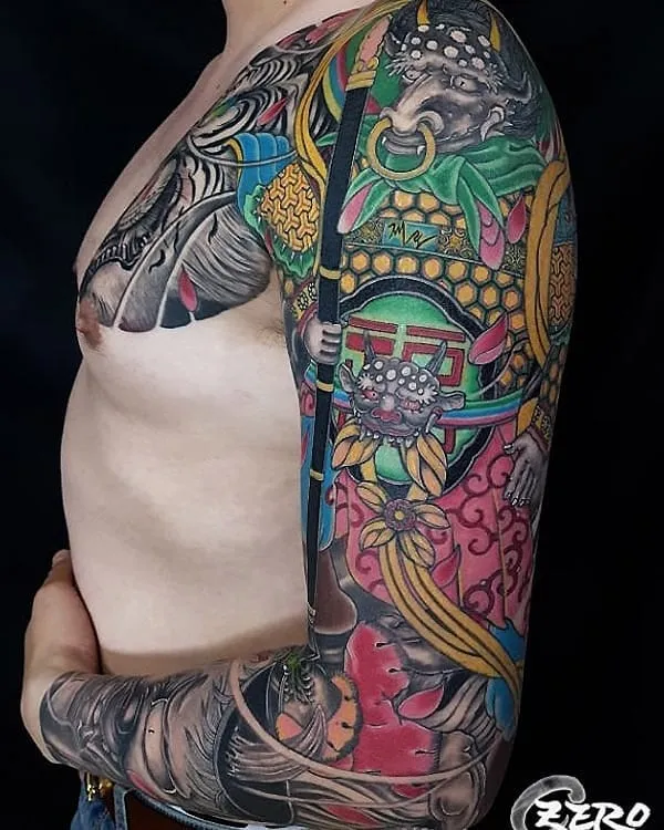 열두 신수가 깃든 팔, 십이지신 컬러 이레즈미 반팔